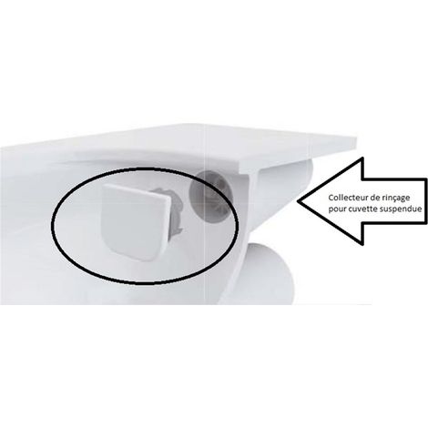 Vitra – Collecteur de rinçage 60mm – Plastique blanc – Diffuseur réglable pour pression d'eau – Hygiène améliorée et nettoyage rapide