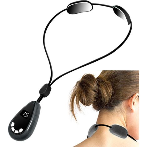 Masajeador de cuello, portátil, para uso en el cuello, herramienta vibratoria eléctrica, dispositivo de relajación portátil, masajeador muscular de tejido profundo para el cuello. (1/5)