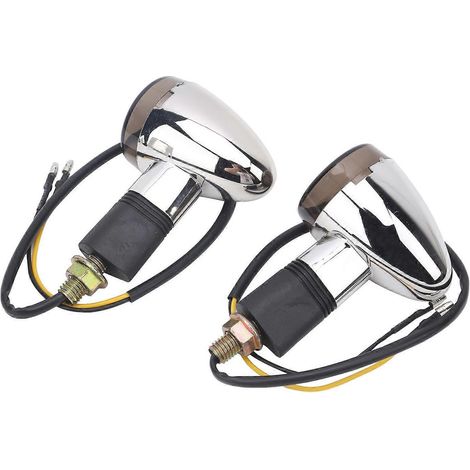 2pcs Clignotants Moto Ultra Lumineux, Indicateurs Universels 12V 10mm/0.4in Filetage, Feux de Signalisation pour Motocycle (1/4)