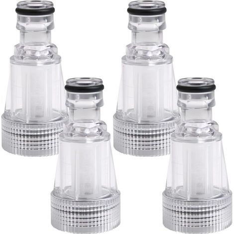 BUNTHAUS 4 Pièces Filtre à Eau pour Nettoyeur Haute Pression, Filtre à Eau Accessoires de Jardin Filtre D'entrée D'eau avec raccord de 3/4 pouces pour Raccords de Jardin, Lavage de Voiture (1/5)