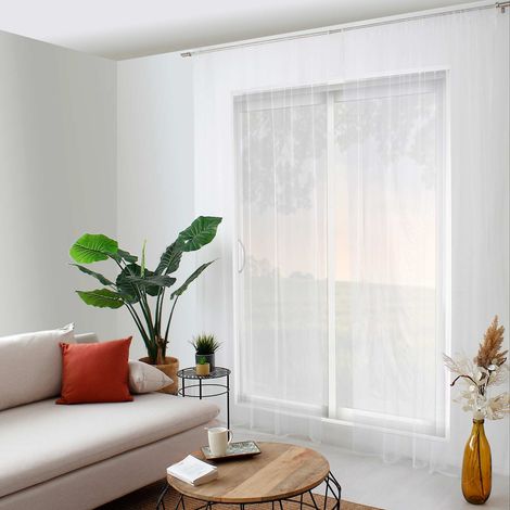 Homemaison – Moustiquaire de fenêtre anti moustique 140x240 cm – Ourlet passe tringle 8 cm – Lavable en machine à 30°C – Prêt à poser (1/7)