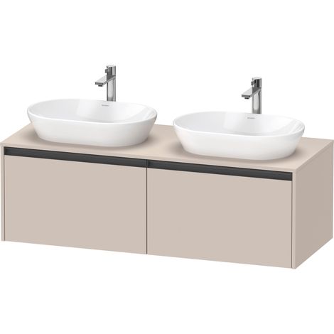 Duravit Ketho.2 Meuble sous-lavabo à colonnes suspendu, découpe (1/2)