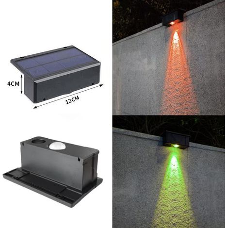 Solar-Außenleuchte für den Garten, Wandleuchte für die Wohnraumbeleuchtung, Strahler für den Balkonzaun, wasserdichte Stimmungsbeleuchtung für den Garten (farbig)