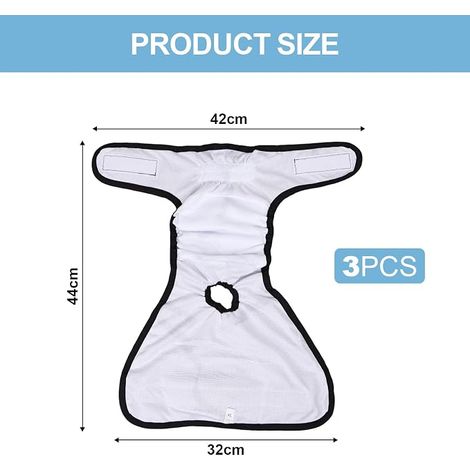 Dog Diapers Shoulder Straps Sanitary Pants Absorbent Washable Hygienic for Female Pets (1/4)