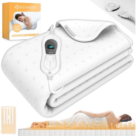 KESSER® Wärmeunterbett 3 Stufen mit Abschaltautomatik - Weiß, 150x80 cm (1/5)