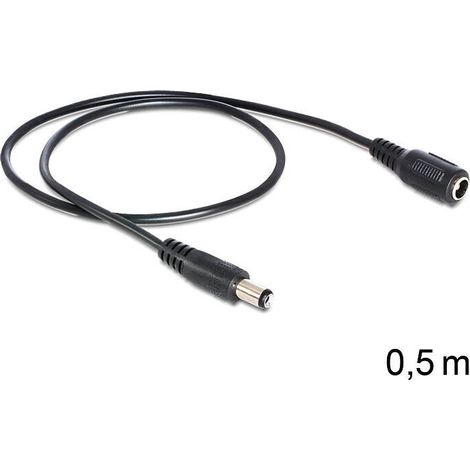 DeLOCK 83290 cable de transmisión Negro 0,5 m