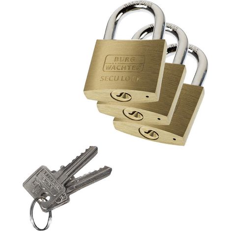 Burg Wächter Vorhangschloss-Set 14,3 x 16mm Schloss Vorhängeschloss Bügelschloss (1/2)