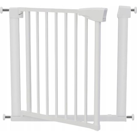 Barrière de sécurité - 75 à 110 cm - Blanc - Réglable - Installation sans perçage - Pour enfants et animaux
