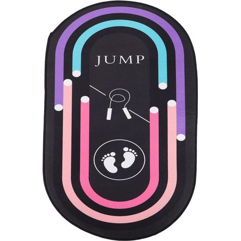 Skipping Rope Mat for Indoor and Outdoor Use - 80 x 51 cm, Non-Slip, with 1 cm Cushioning for Yoga, Home Gym and Concrete Floors. (1/5)