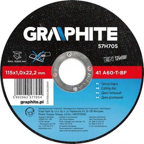 Disco de corte de metal de 115 x 1,0 x 22,2 mm, 41 A60-T-BF (1/3)