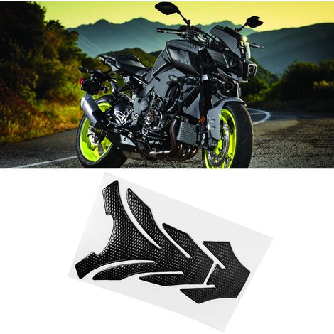 Protection autocollante décorative pour réservoir d'essence/huile de moto Yamaha (noir) (1/4)