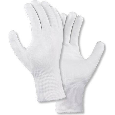 teXXor® Polyester-Strickhandschuhe POLYURETHAN BESCHICHTET, Weiß/Weiß (1/5)