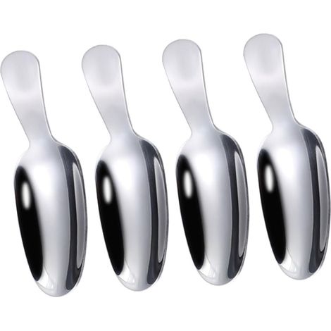 Mikinona Lot de 4 Cuillères à Thé en Vrac Acier Inoxydable Argenté (1/5)