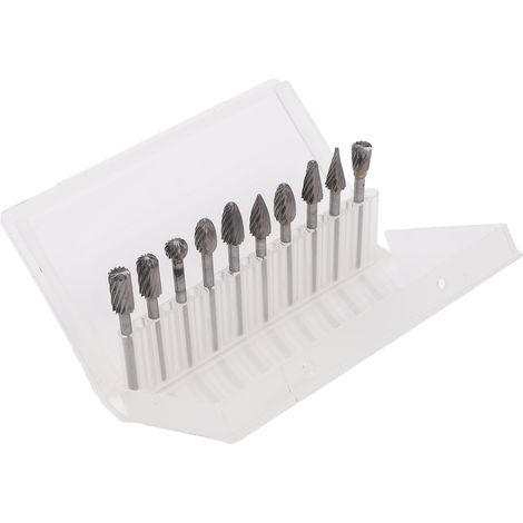 Lot de 10 fraises rotatives en carbure cémenté pour chanfreinage, jeu d’embouts de meulage (1/5)