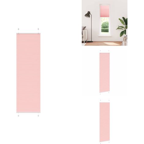 Store plissé rose 65x200 cm largeur du tissu 64,4 cm polyester - Store Plissé - Stores Plissés - Store Plissé De Fenêtre - Plisse Aveugle (1/5)