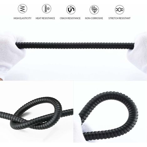Tuyau de Douche Acier inoxydable Flexible de Douche 1.5 mètres Anti-Torsion pour Douche à Main, Douche de Tête, Noir MNS (1/4)