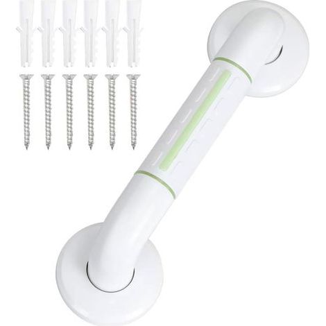 Set mit 1 Badezimmer-Griffstange aus Edelstahl 304 mit rutschfestem Griff - Haltegriff mit Leuchteffekt, 30 cm (1/5)