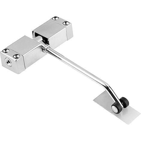 Automatischer Türschließer, Edelstahl, geräuschloser Federtürschließer, einstellbare Spannung mit Sechskantschlüssel und Schrauben für 20–30 kg schwere Schranktüren