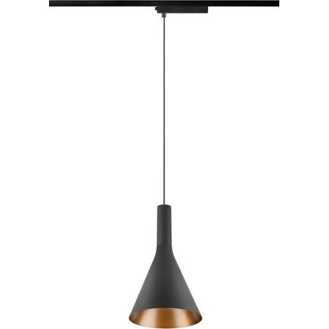 Suspension pour rail Lalu 1 phase noir Ø 15,2cm - 1010797