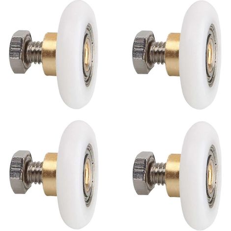 Roulette pour porte coulissante, roue de douche, roulette avec vis M6 pour porte de douche, pièce de rechange (20 mm) (1/5)