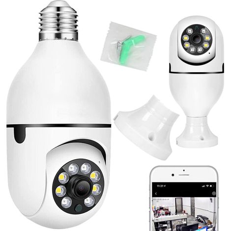 Paronama WLAN-Kamera, 360° drehbar, für Decke/Wand, E27-LED-Lampe (1/5)