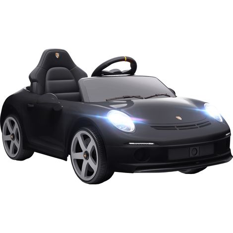 Elektrisches Aufsitzauto für Kinder, fernsteuerbar, Musik, Hupe, USB, Sicherheitsgurt, für 3-5 Jahre, Schwarz