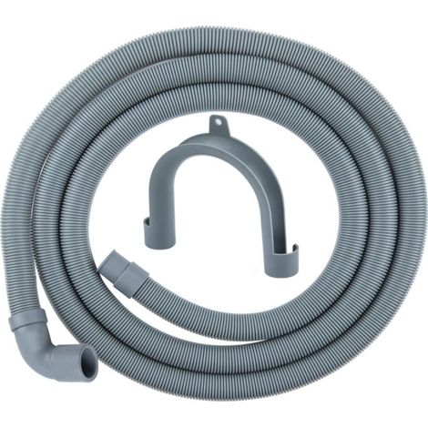 Tuyau de vidange pour lave-linge de 1,5 m avec support et collier de serrage pour lave-linge et lave-vaisselle. (1/5)
