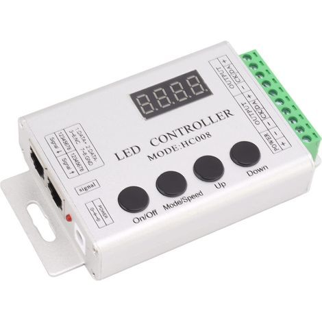 RGB-LED-Controller mit Speicher, SPI-Signal-Lichtleisten-Controller und Fernbedienung (1/5)