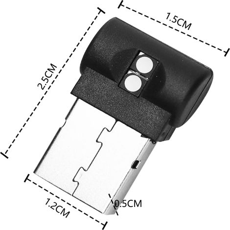 4 pezzi USB LED luce interna auto atmosfera, mini luce notturna LED portatile [7 colori regolabili], kit di illuminazione atmosfera bagagliaio interfaccia USB plug-in (1/4)