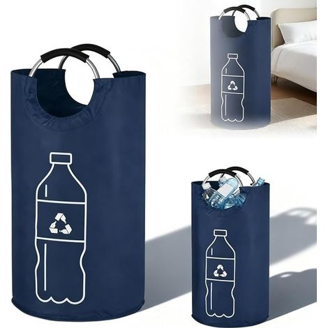Litre Collapsible Antique Glass Large Capacity Storage Container with Softgrip Aluminium Handles (Navy) (1/5)