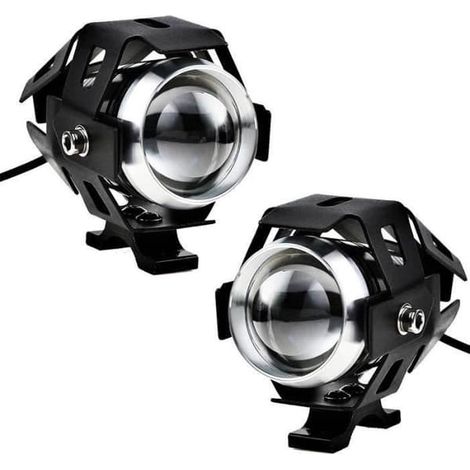 SABIR-Lot de 2 phares auxiliaires LED 125 W pour moto, feu antibrouillard avant étanche, pour moto et quad. (1/4)