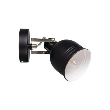 Spot mural/plafonnier rond DERATO 8W E14 noir Kanlux (1/3)