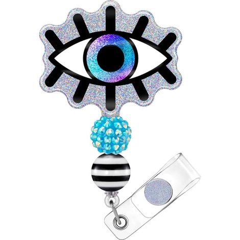 1 x porte-badge rétractable, boucle acrylique, extraction facile, usage professionnel et cadeau d'accueil (1/5)