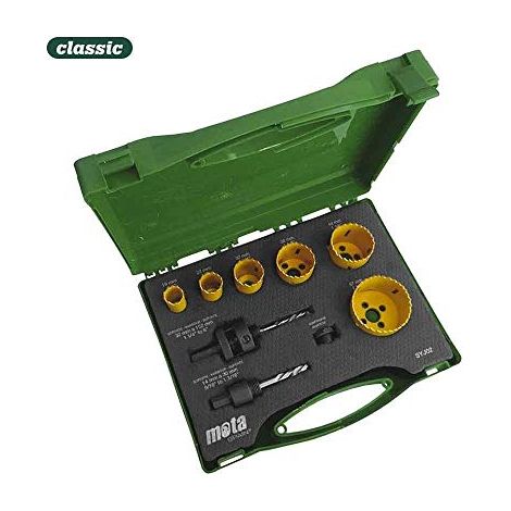 Set mit 6 Lochsägen 19, 22, 32, 38, 44 und 57 mm MOTA