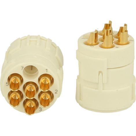 HUMMEL M23 Signal Löt-Kontakteinsatz Buchse Lötanschluss, Polzahl 6-polig 300V, 20A, Farbe weiß - 1 Stück (1/3)