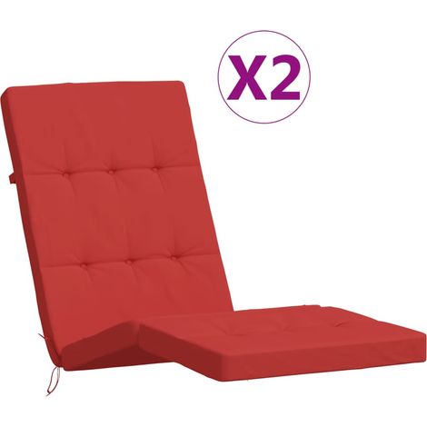 Maison Exclusive - Cuscini per Sedia a Sdraio 2 pz Rosso in Tessuto Oxford (1/5)