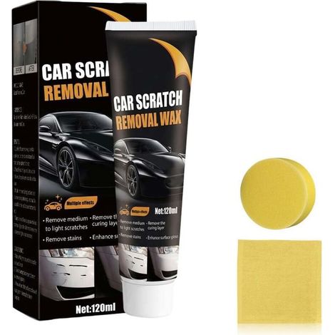 Tiefenkratzerentferner für Autos, Autokratzerentferner mit Schwamm, Autopolitur, Autokratzerreparaturcreme, Anti-Kratzerentferner (1 Stück) (1/5)