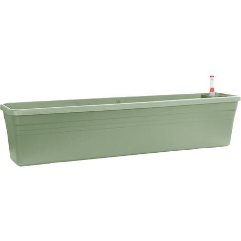 Florus Med. Balconnière Système D'eau 80 - Vert - L 78 x B 19.3 x H 17 cm - Balcon - 100% recyclé