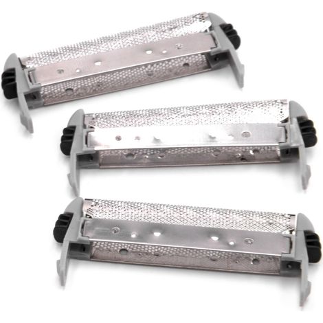vhbw 3x Scherfolie kompatibel mit Remington MS3-0004, MS3-1000, MS3-1700, MS3-2000 Elektrorasierer + Rahmen, silber