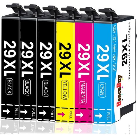 29XL Cartouches d'encre Compatible pour Epson 29 XL 29XL Multipack pour Expression Home XP-255 XP-235 XP-245 XP-345 XP-352 XP-445 XP-452 XP-432 XP-335 XP-342 XP-442 Imprimante (6 Pack) (1/5)