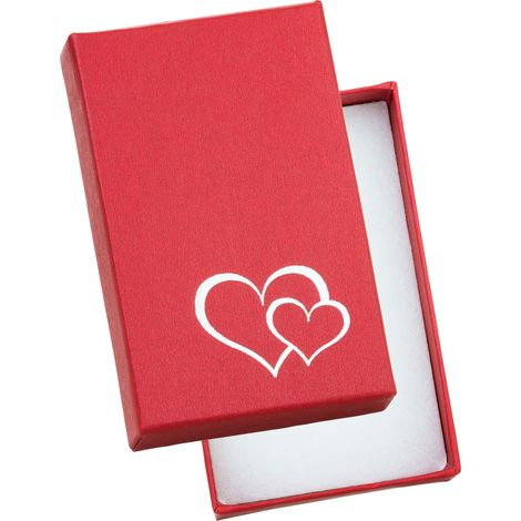 Caja de regalo para joyería, embalaje decorativo, regalo con forma de corazón, dos corazones.