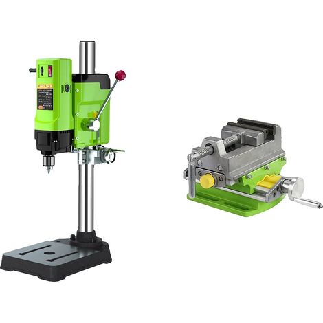 Machine à perceuse à colonne 6 vitesses, perceuse d'établi 1200W pour atelier à domicile, perçage du bois et du métal, BG5157 BG6368 (1/2)
