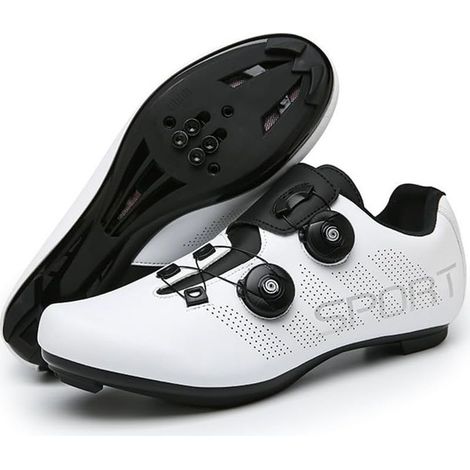 Chaussures de cyclisme homme et femme – Chaussures route et montagne respirantes, semelle dure avec crampons – Compatibles SPD