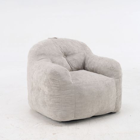 GagaFauteuil pouf avec accoudoirs, gris clair (1/5)