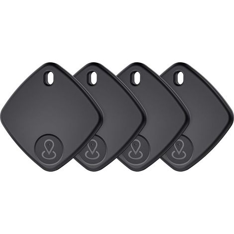 Lot de 4, Localisateurs d'objets Compatible avec Apple Find My (iOS Uniquement), Batterie Remplaçable, Localisateur pour Clés, Bagages, Valise (1/5)