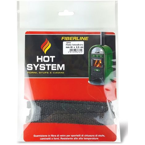 GUARNIZIONE AUTOADESIVA PIATTA PER STUFA MM. 15X2,5 MT. 6.00 pz