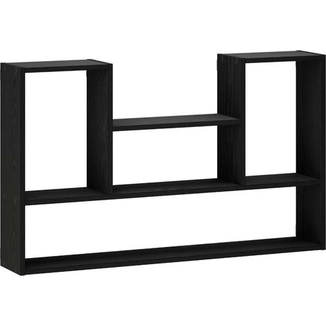 Wall Shelf Black 100 x 17 x 60 cm Engineered Wood vidaXL (1/5)