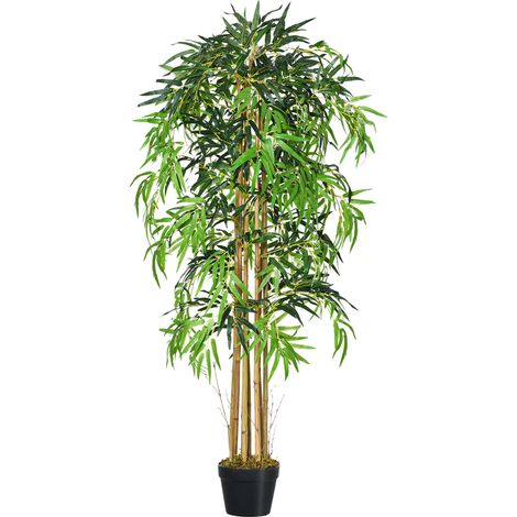 Pianta Artificiale di Bambù H150 cm con Vaso Verde (1/5)