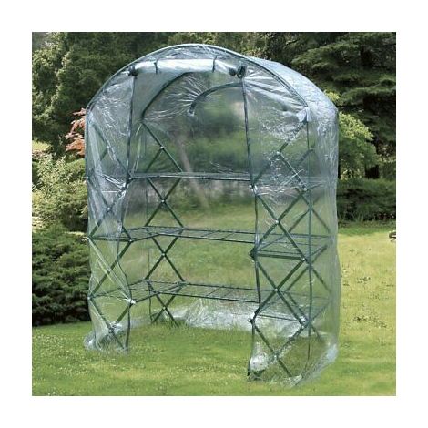 SERRA AD ARCO GIARDINO PROTEZIONE PIANTE ORTO FIORI TELO PE cm 142x71x203 637