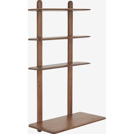 SKLUM Schreibtisch mit Holzregal Veleta  &x2194&xFE0E 80 cm            Akazienbraun dunkel                     